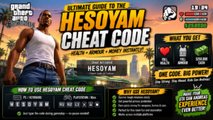 Read more about the article HESOYAM Cheat Code in GTA San Andreas: Unlimited Money, Health & Armor (2026)