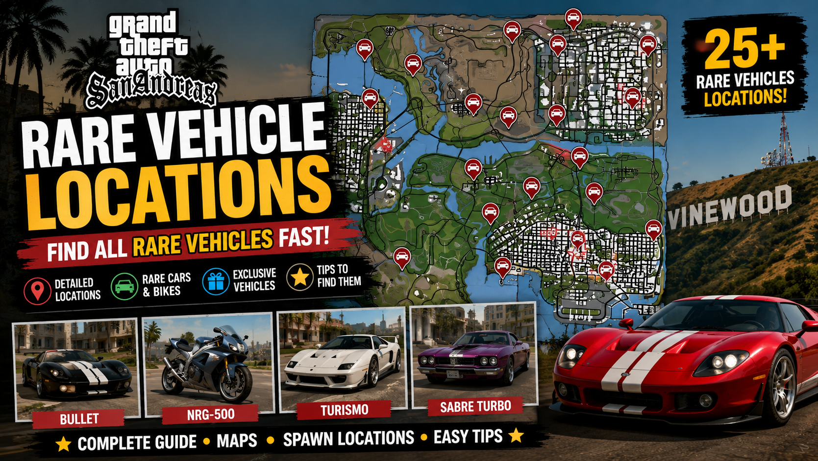 Read more about the article GTA San Andreas Rare Vehicle Locations: A Complete Guide to Every Special Car
