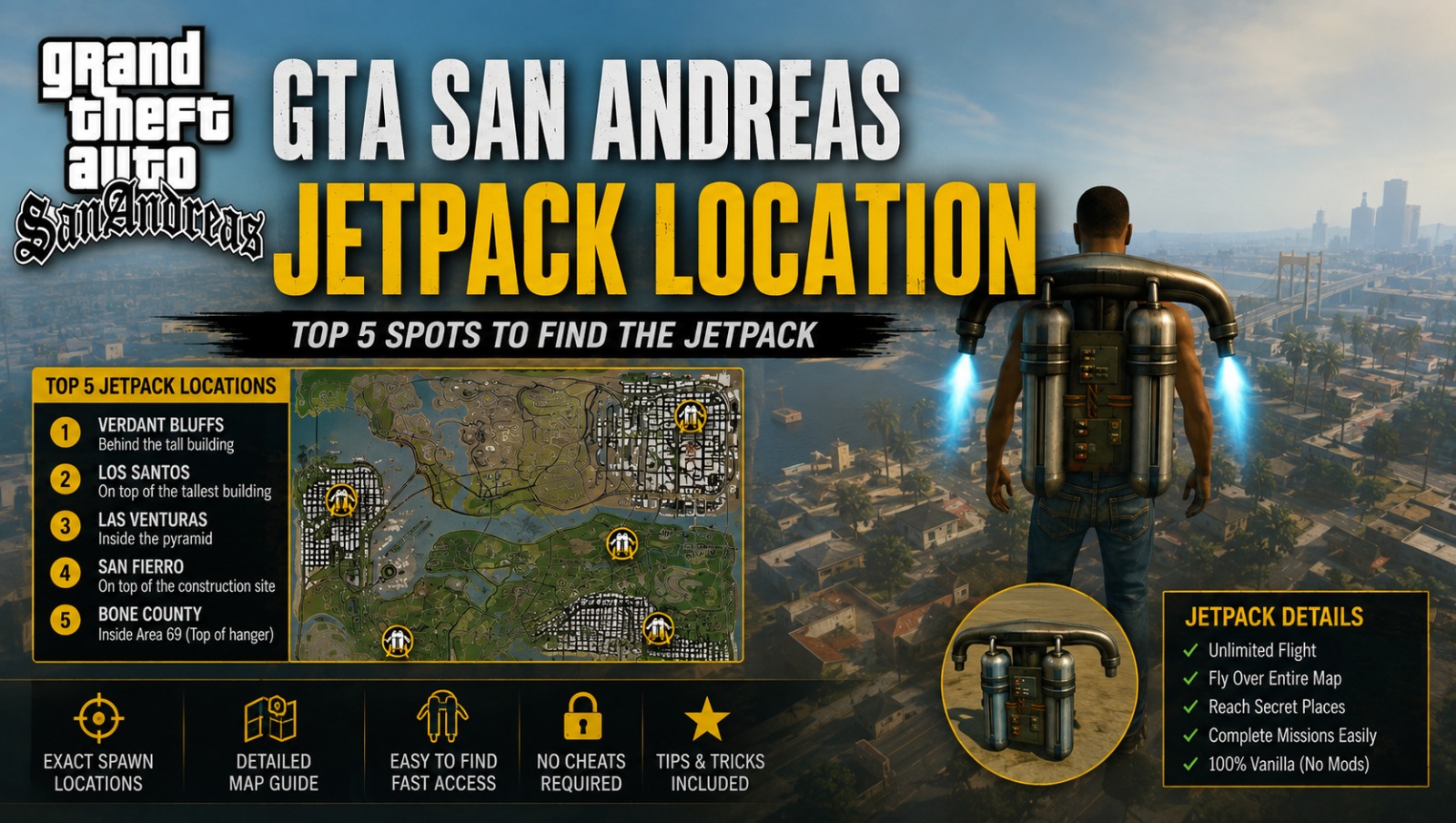 GTA San Andreas Jetpack Location